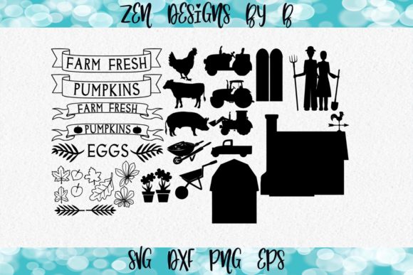 Farmhouse Clipart Bundle: Graphics for Crafts