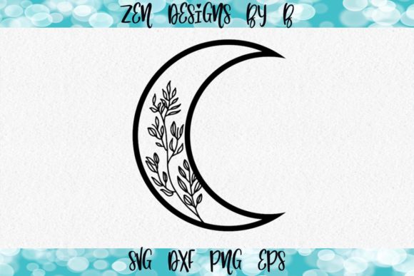 Hand Drawn Moon with Vines: Graphics & Illustrations Review
