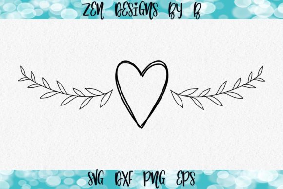 Heart and Laurel Branch: Graphics & Illustrations