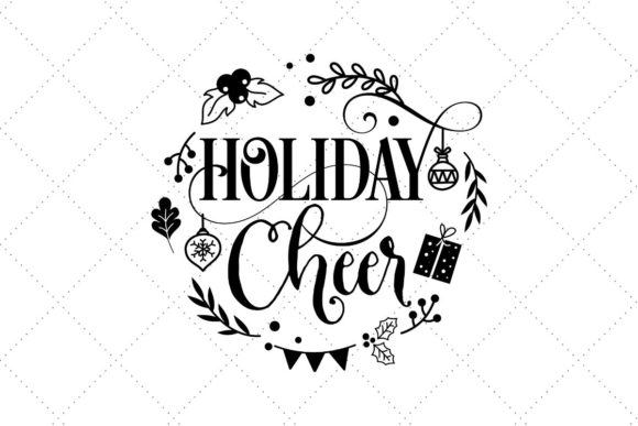 Holiday Cheer Wreath: Premium Graphics for Crafts