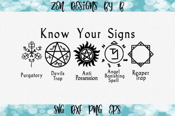Know Your Signs Supernatural: Graphics for Crafts