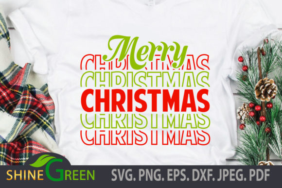 Merry Christmas Stack Font: Graphics for Crafts