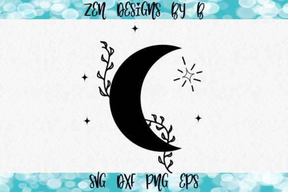 Moon with Vines: Premium Graphics & Illustrations