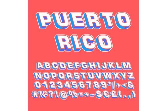 Puerto Rico Vintage Vector Alphabet Set Review