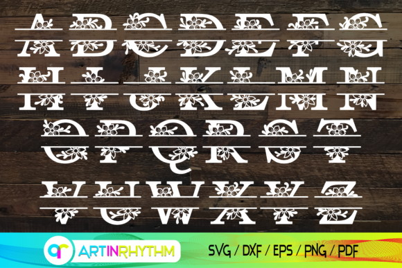 Split Letter Monogram SVG Bundle for Crafts and Graphics