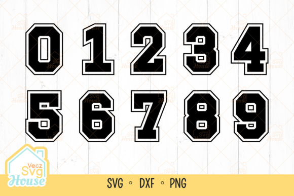 Sports Jersey Font Numbers Svg: Graphics for Crafts