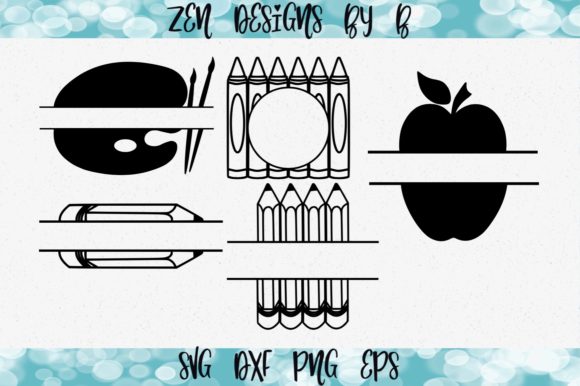 Teacher Monogram Frames: Graphics for Crafts