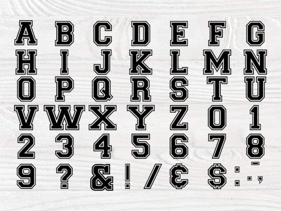 Varsity Font College Font for Crafts & Graphics