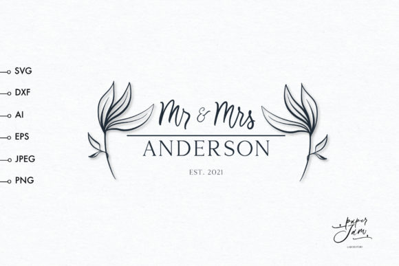 Wedding Monogram Frame SVG: Graphics for Crafts