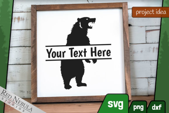 Woodland Bear Split Monogram: Graphics for Crafts