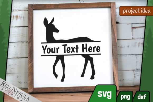 Woodland Deer Monogram: Graphics for Crafts